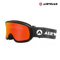에어워크 정품 스키 보드 고글 안경병용 AW-980 주니어 블랙 레드렌즈