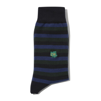 [CUSTOMELLOW] stripe embroidery socks _CALAX24215NYX