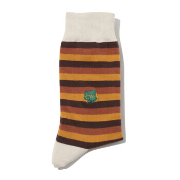 [CUSTOMELLOW] stripe embroidery socks _CALAX24215ORX