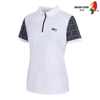 (여성)소매 패턴 카라 반팔 티셔츠_MLW2TH60