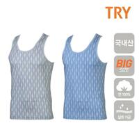 TRY 국내산 면나염100 남성 민소매 런닝셔츠 1매(택1)