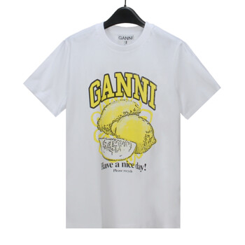 가니 레몬 베이직 반팔 릴렉스드 티셔츠 T3768 151 BRIGHT WHITE [GNC099wh]