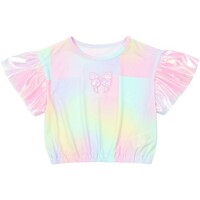 [프렌치캣]핑크 무지개 티셔츠Q42DCT260여아동등원룩예쁜티선물