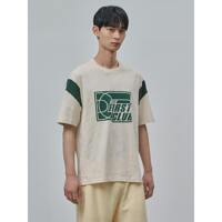 [빈폴] 퍼스트클럽 그래픽 소매 배색 라운드넥 티셔츠  아이보리 (BC4442C430)