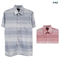 [에스엠진]울혼방 반팔 남방 셔츠 남성 반팔 셔츠 일반핏 SMJ1364