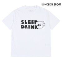 코오롱 남녀공용 KS X INAP 그래픽 티셔츠 (SLEEP DRINK) JWTCM24801-WHX