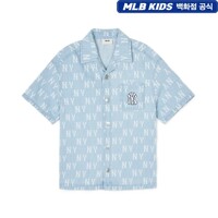 [MLB키즈] 클래식 모노그램 썸머 우븐 반소매 셔츠 7AWSM0543
