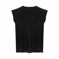 [BNX] 여성 더블 소매 라운드넥 티셔츠