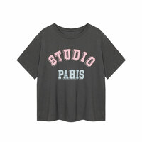 [BNX] 여성 스튜디오 나염 코튼 티셔츠