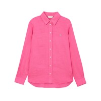 [헤지스레이디] 핑크 단색 린넨 긴팔셔츠(HSSH4BC34P1)