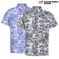 [마스터바니] 남성 로고 웨이브 패턴 칼라 반팔 티셔츠 (411D2TO623)