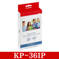 캐논 정품 셀피 인화지 KP-36IP 잉크세트 엽서사이즈(4 X 6) 36매
