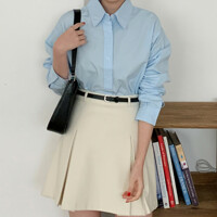 제이앤몰스 / 기본 여성 셔츠 넉넉한 핏 여자 남방 블라우스 W351