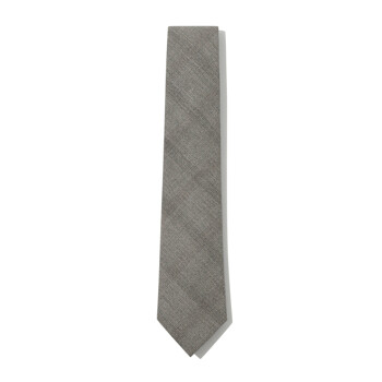 [CUSTOMELLOW] [imported fabric] brown micro check tie_CAAIX24004BRX