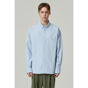 [CUSTOMELLOW] oversized oxford stripe shirt_CWSAM24207BUX