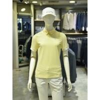 그린조이 세이브존03 그린 조이 골프 여성 여름 메쉬 배색 솔리드 PK 티셔츠 GS23KY63W(옐로우)