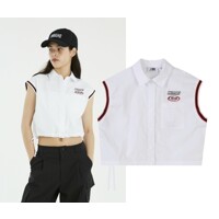 [NBA](N242SH721P00)MIA E-BIKE 여성 크롭 슬리브리스 셔츠 WH