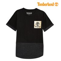 [팀버랜드키즈] 로고 프린트 배색 라운드 티셔츠(TLSDA17F_055)