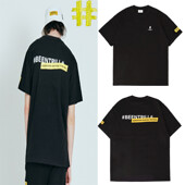[빈트릴] 테이핑 로고 오버핏 반팔 티셔츠 BA222TS032_BK