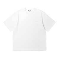 남성 쿠션지 반팔 라운드 티셔츠 (O-WHITE) (HA4ST21-33)