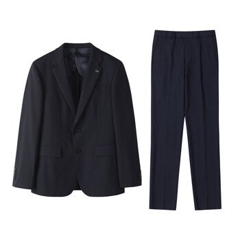 [CUSTOMELLOW] silk blended twill fabric navy suit_CWFBM24203NYX_CWFCM24203NYX