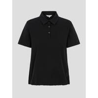 [빈폴골프] [Essential] 여성 우븐배색 반소매 티셔츠  블랙 (BJ4442A755)