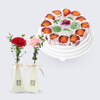 카네이션두송이 + 꽃모찌떡케익(중) 꽃배송