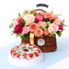 보은꽃바구니 + 꽃모찌떡케익(대) 꽃배송