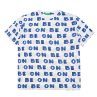 [베네통키즈]블루  BE ON 로고 티셔츠  380UC10IS