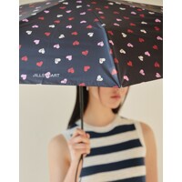 [질스튜어트ACC]블랙 쁘띠하트 패턴 3단자동 양산 겸용 우산 JAUM4E061BK