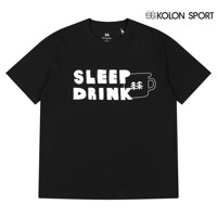 코오롱 남녀공용 KS X INAP 그래픽 티셔츠 (SLEEP DRINK) JWTCM24801-BLK