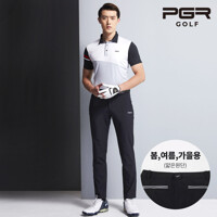 PGR GP-1078 남성 블랙 골프 바지/남자 지퍼 포인트 바지