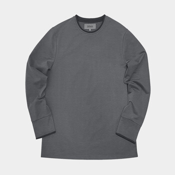 [비르반테]코트나 스판 블렌딩 티셔츠 - 그레이 BITS10701