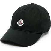 (당일) 24SS 몽클레어 로고 패치 블랙 베이스볼 캡 여성 모자 3B00041 V0006 999