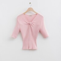 [로엠] 반팔 꼬임 스웨터(2colors)_RMKAD38RT4