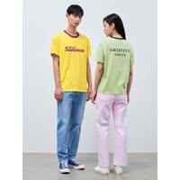 [빈폴] [NOROO] 남녀공용 레터링 배색포인트 티셔츠  옐로우 (BC4542K01E)