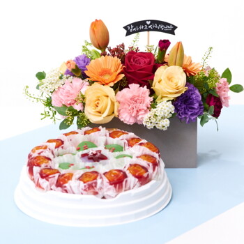 당신의 사랑 + 꽃모찌떡케익(대) 꽃배송