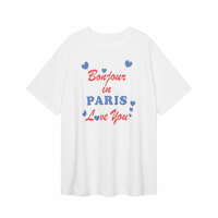 [탱커스] 여성 파리 로고 박스 반소매 티셔츠
