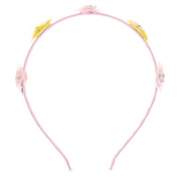 [프렌치캣] 핑크/옐로우 비즈꽃 헤어밴드  Q43DG5031