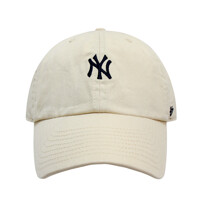 47브랜드 MLB 엠엘비 NY 뉴욕양키스 클린업 스몰로고 볼캡 모자 내추럴 B-BSRNR17GWS-NT