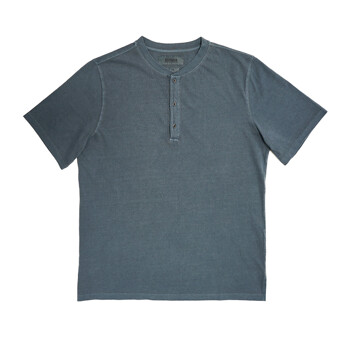 [비르반테]수피마 코튼 헨리넥 티셔츠 - 블루 BITS20402