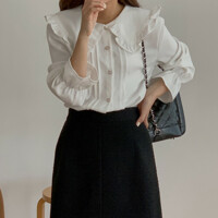 제이앤몰스 / 러블리 핀턱 여성 블라우스 여자 셔츠 남방 W356