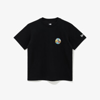 [뉴에라키즈] 라운드 스케이트보드 티셔츠 블랙(14310210)