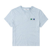 [라벨루쏘] [메종 키츠네] KW00106KJ0008 BHM 여성 더블 폭스 헤드 패치 티셔츠