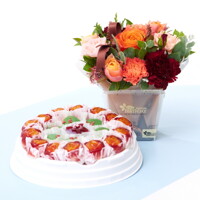 리치 카네이션 + 꽃모찌떡케익(대) 꽃배송