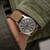 [해밀턴] H70545550 카키 필드 티타늄 오토 42mm 브라운 송아지 가죽 스트랩 남성 시계