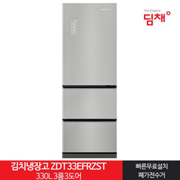 [위니아] 딤채 2022형 김치냉장고 ZDT33EFRZST (330리터,3룸,3등급)