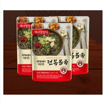 [베지근한식탁]몸보신 청정 제주 전복몸국 5팩 (400g, 5팩)