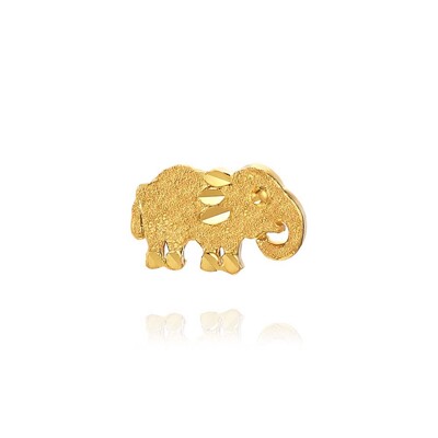[한국금다이아몬드] 순금 한쪽 미니 귀걸이 행운 코끼리 24K 금귀걸이