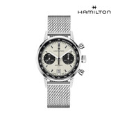[해밀턴] H38416111 아메리칸 클래식 인트라 매틱 오토 크로노 40mm 화이트 다이얼 메탈 남성 시계